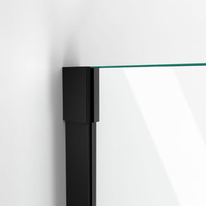 DreamLine Unidoor-X 63 1/2-64 in. W x 72 in. H Frameless Hinged Shower Door in Satin Black