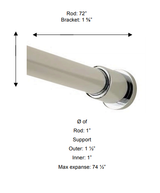 Valsan - PORTO Shower Rod Supports