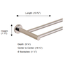 Valsan - PORTO Double Towel Rail, 20” 24"