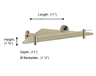 Valsan - PORTO Corner Glass Shelf with Gallery