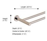 Valsan - PORTO Double Towel Rail, 20” 24"