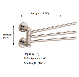 Valsan - PORTO Adjustable Towel Rail