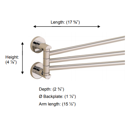 Valsan - PORTO Adjustable Towel Rail