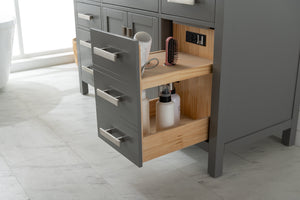 Valentino 54" Single Sink Vanity with White Quartz Top