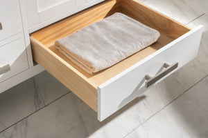 Valentino 60" Double Sink Vanity with White Quartz Top
