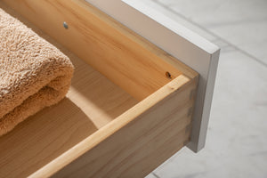 Valentino 60" Double Sink Vanity with White Quartz Top