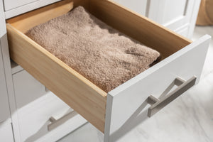Valentino 60" Double Sink Vanity with White Quartz Top