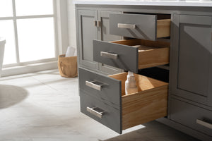 Valentino 72" Single Sink Vanity with White Quartz Top