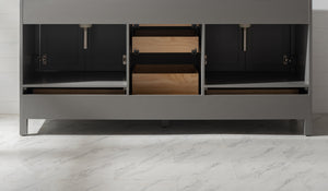 Valentino 72" Single Sink Vanity with White Quartz Top