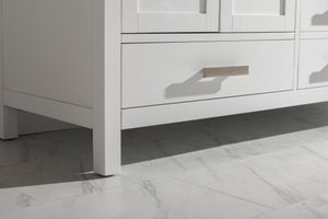 Valentino 72" Single Sink Vanity with White Quartz Top