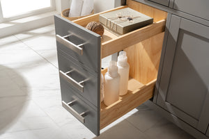 Valentino 84" Double Sink Vanity with White Quartz Top