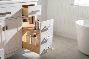 Valentino 84" Double Sink Vanity with White Quartz Top