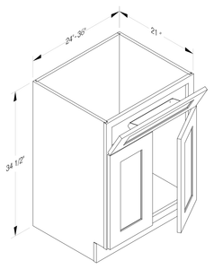 Cab-Tec Shaker Dove Bath Cabinet - SD-V3621