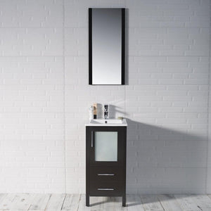 Blossom Sydney 16" Vanity, White, Espresso, Metal Grey, Wenge