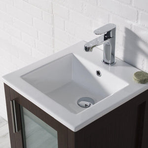 Blossom Sydney 16" Vanity, White, Espresso, Metal Grey, Wenge