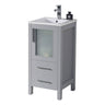 Blossom Sydney 16 Inch Vanity Base in White / Espresso / Wenge / Metal Grey. Available with Ceramic Sink / Ceramic Sink + Mirror. - The Bath Vanities