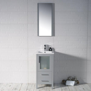 Blossom Sydney 16" Vanity, White, Espresso, Metal Grey, Wenge