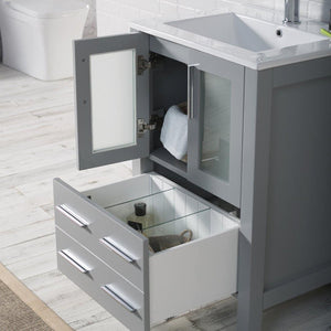 Blossom Sydney 30" Vanity set, Ceramic/Ceramic Vessel Sink, Mirror
