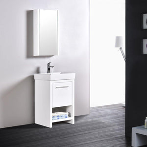 Milan 30" Vanity set, White/Silver Grey, Mirror, Medicine Cabinet