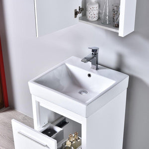 Milan 30" Vanity set, White/Silver Grey, Mirror, Medicine Cabinet