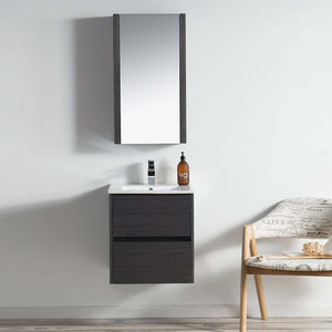 Blossom Valencia 20" Single Vanity, Mirror, Mirrored Medicine Cabinet