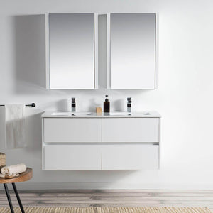 Blossom Valencia 48" Double Vanity, Mirror, Mirrored Medicine Cabinet