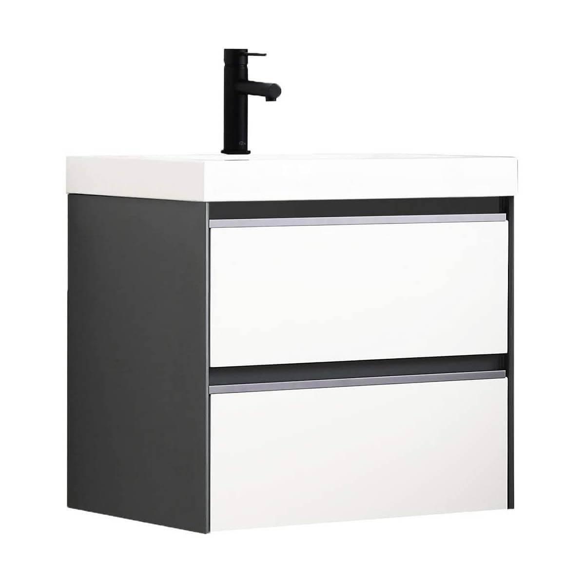 Blossom Berlin White 24" Vanity Base with Acrylic Sink.