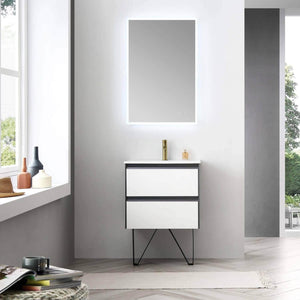Blossom Berlin White 24" Vanity Base with Acrylic Sink.