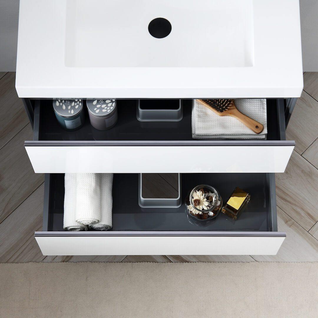Blossom Berlin White 30" Vanity Base with Acrylic Sink.