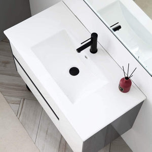Blossom Berlin White 36" Vanity Base with Acrylic Sinks.
