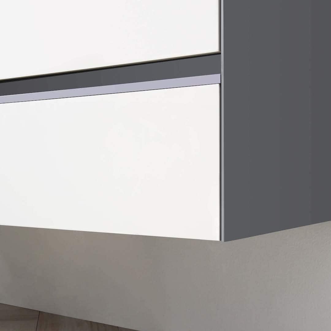 Blossom Berlin White 36" Vanity Base with Acrylic Sinks.