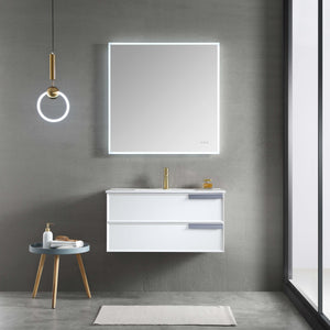 Blossom Sofia 36" Vanity in White / Matte Gray with Acrylic Sink
