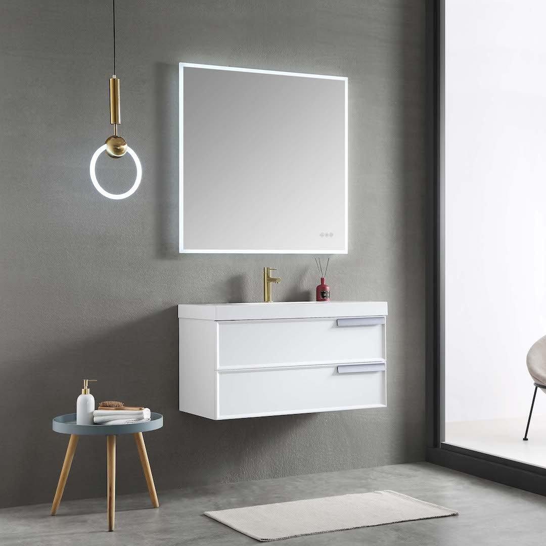 Blossom Sofia 36" Vanity in White / Matte Gray with Acrylic Sink