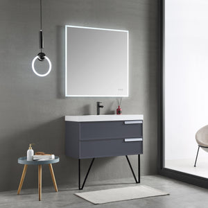 Blossom Sofia 36" Vanity in White / Matte Gray with Acrylic Sink