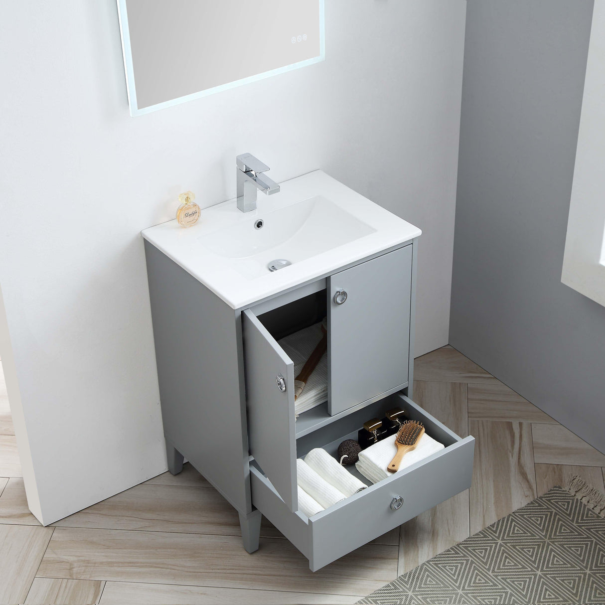 Blossom Lyon 24” Metal Gray Vanity
