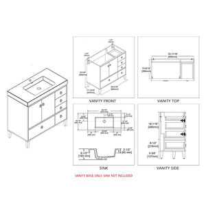 Blossom Lyon 36” Metal Gray Vanity