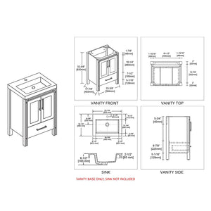 Blossom Birmingham 24” White Vanity