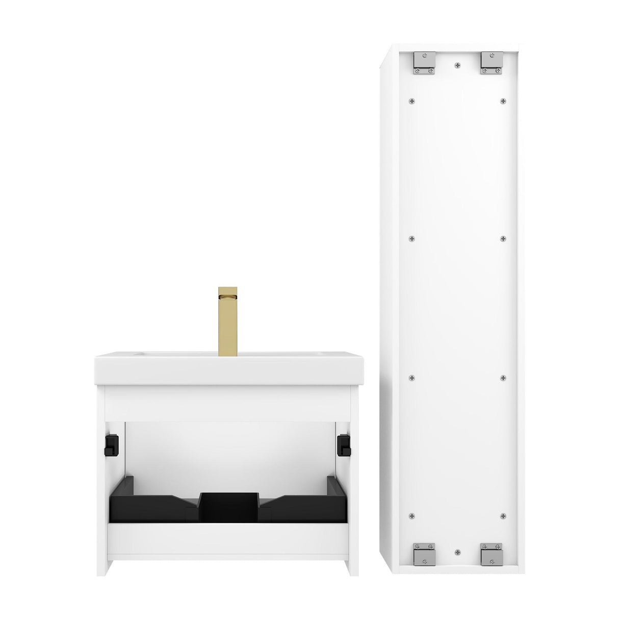 Blossom Positano 24" Floating Bathroom Vanity with Top & Side Cabinet