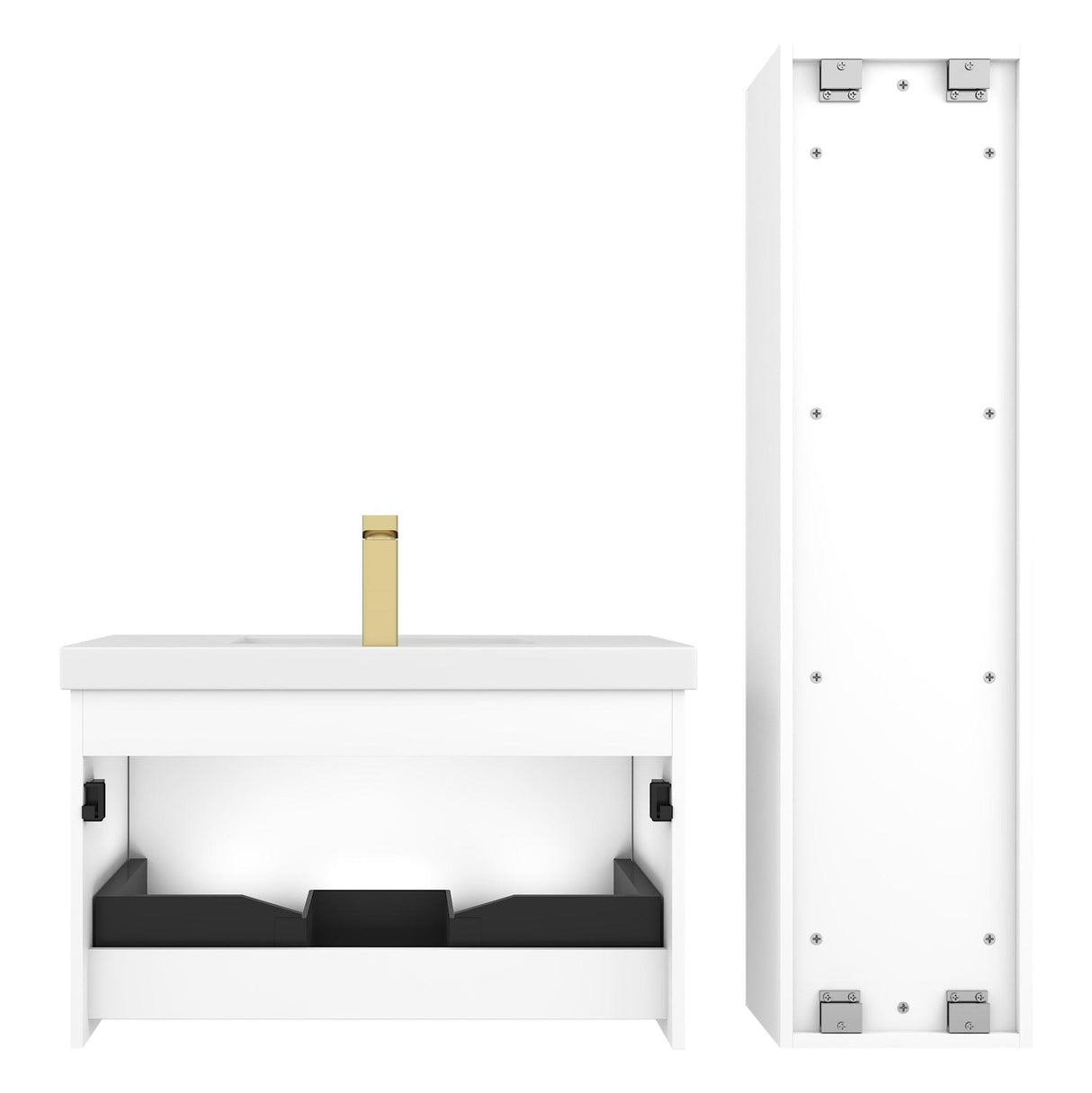Blossom Positano 30 " Floating Bat hroom Vanity with Top & Side Cabinet V8028 30