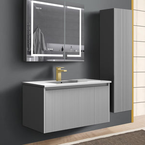 Blossom Positano 36" Floating Bathroom Vanity with Top & Side Cabinet
