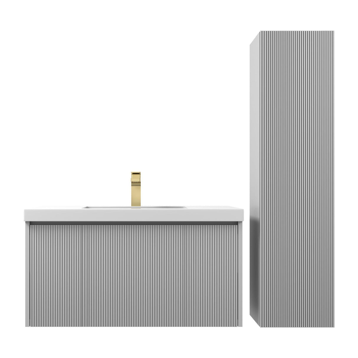 Blossom Positano 36" Floating Bathroom Vanity with Top & Side Cabinet