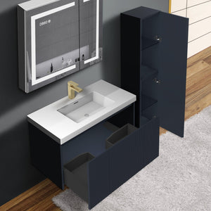 Blossom Positano 36" Floating Bathroom Vanity with Top & Side Cabinet