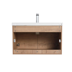 Blossom Bern 32″ Vanity with Ceramic Basin - Eco-Friendly Minimalism in Glossy White, Brown Walnut & Classic Oak