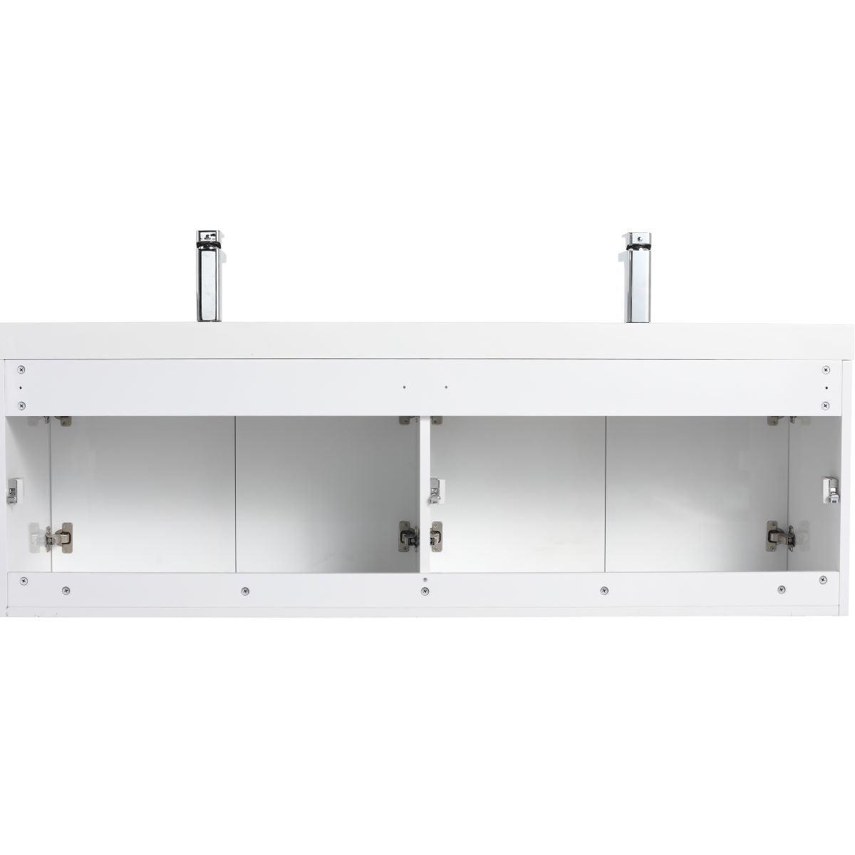 Blossom Bern 60″ Single/Double Vanity - Spacious Minimalist Design in Glossy White, Brown Walnut & Classic Oak