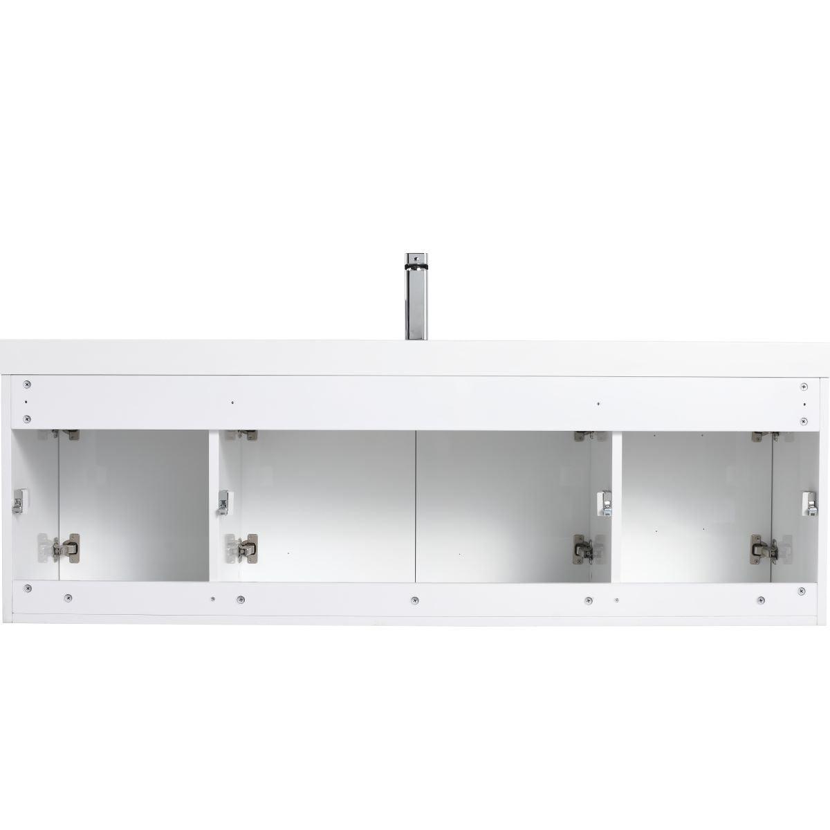 Blossom Bern 60″ Single/Double Vanity - Spacious Minimalist Design in Glossy White, Brown Walnut & Classic Oak