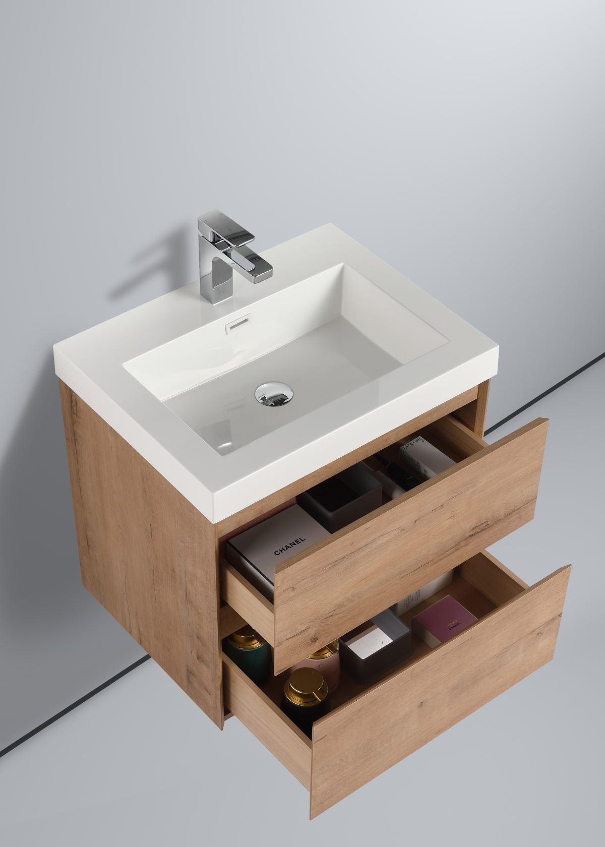 Blossom Assisi 24" Vanity - Eco-Friendly Minimalism with Soft-Closing Drawers