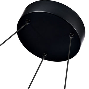 VONN Artisan Sorrento VAC3139BL 27" 9-Light ETL Cert Integrated LED Pendant, Height Adjustable Chandelier, Black