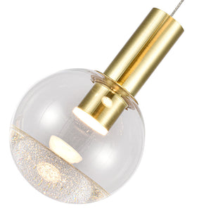 VONN Artisan Sienna VAC3185BRS 5-Light ETL Certified Integrated LED Pendant, Height Adjustable Chandelier, Brass