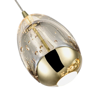 VONN Artisan Venezia VAC3207GL 7-Light Integrated LED ETL Certified Pendant, Height Adjustable Chandelier, Gold