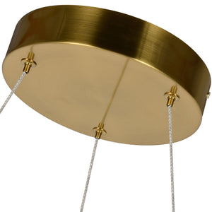 VONN Artisan Milano VAC3338AB 33" Integrated LED ETL Certified Pendant, Height Adjustable Chandelier, Antique Brass